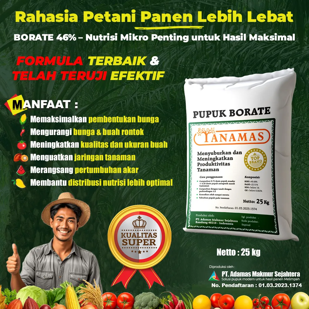 Pupuk Tanamas Borat 46% (25 Kg)